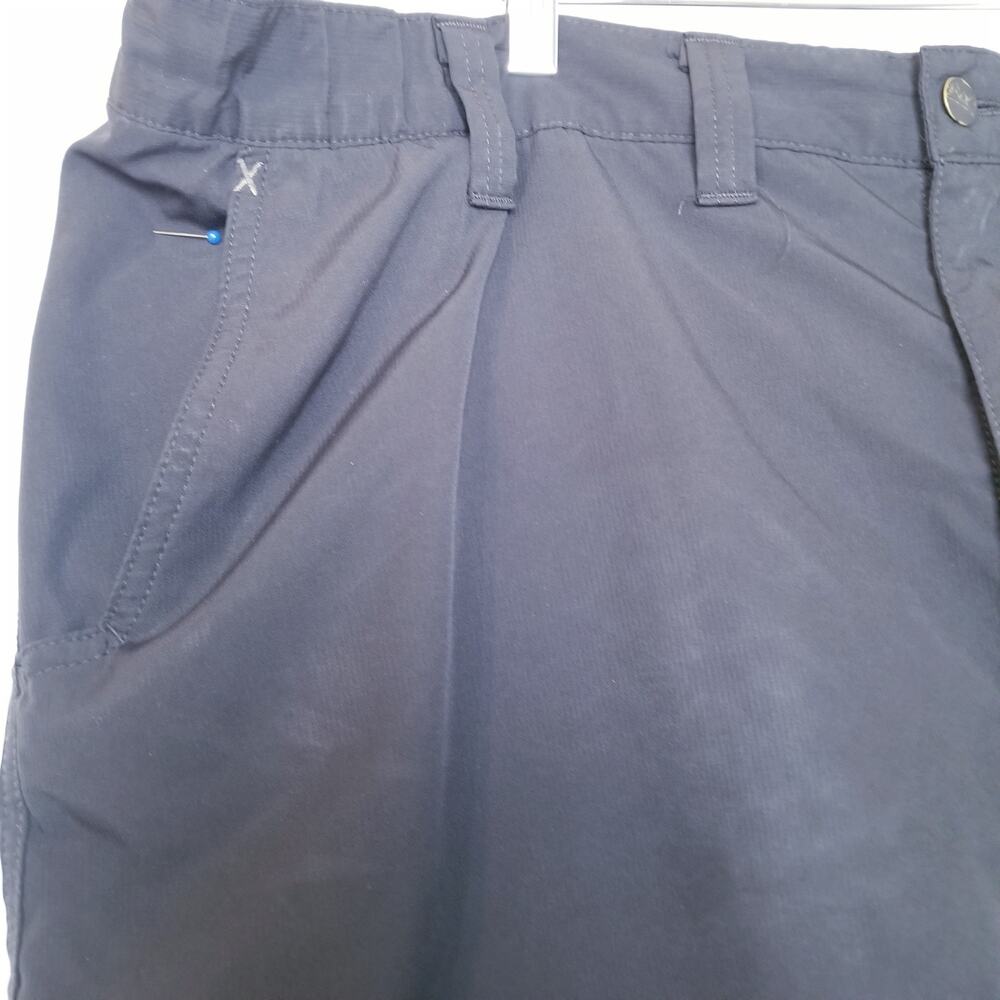 Mens Sz 44 WRANGLER Outdoor Performance Zip Cargo Shorts Elastic Waistband Black - Picture 2 of 8